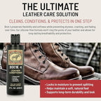 Bick 4 Leather Conditioner & Cleaner, Won't Darken Boots, Couch, Bags 2 oz | Made in USA, For Shoes, Furniture, Jackets, Auto Interiors, Apparel & Accessories