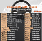 Steering Wheel Cover for Toyota, Auto Car Steering Wheel Cover for Toyota Highlander Rav4 Corolla Camry - Solid Black