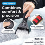 Car Ice Scraper for Car Windshield Test Winner 2026* - Ergonomic Professional Snow Scraper for Car Fast & Strong - Efficient & Safe Windshield Scraper for Ice and Snow