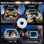 Car LED Strip Lights, 4m/13.12ft Waterproof Car Trunk Light Strip, White Color 6000k, Flexible Cutting Silicone, Auto On/Off, Low Voltage 12V LED Strip Lights for Cars