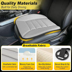 3-Piece Car Seat Cushion Set, 1.2inch Memory Foam Comfort, 2 Front Automotive Seat Cushions + Rear Bench Cushion, Non-Slip Bottom, Fits Sedan SUV Truck Van, Car & Office Chair, Gray