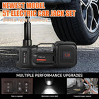 Electric Car Jack Kit 5Ton 12V Hydraulic Car Jack Lift (Lifting Range: 6.1~17.7 inch) with Electric Impact Wrench for SUV MPV Sedan Truck Change Tires Garage Repair