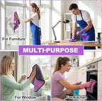 20 Pcs Microfiber Car Drying Towels Microfiber Cleaning Cloth 800 GSM Thick Plush Cleaning Dusting Cloth Auto Detailing Absorbent Towels Rags for Car Household Kitchen Window(Grey and Purple)
