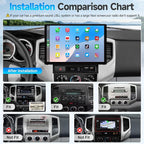 13.1 Inch Android 13 Car Radio Stereo for Toyota Tacoma 2005-2015 Touchscreen with Wireless Carplay Android Auto in-Dash WiFi Bluetooth GPS Navigation SWC Backup Camera Mic (4+64G)
