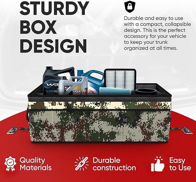 Trunk Organizer with Cooler For SUV Car Trunk, Foldable Storage, Car Accessories for Women Men, Collapsible Bag, 600D Oxford, Non Slip Bottom, Straps, Soft Cover (105L)