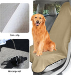 Waterproof Towel Car Seat Cover, Sweatproof Non Slip Towel Carseat Cover, Machine Washable Vehicle Bucket Frontseat Protector Accessories, Universal for SUV, Sedan, Truck (Beige)