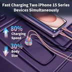 [Apple MFi Certified] iPhone 17 Car Charger, 90W Dual USB C Power Cigarette Lighter Car Carplay Charger with 2Pack Type C Braided Cable for iPhone 17/17 Pro Max/16 Pro/15/Galaxy S26/S25/Pixel