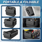 Car Trunk Organizer for SUV, Car Organizers and Storage with Reinforced Handles, Car Accessories for Women/Men 70L Waterproof Polyester Trunk Organizer(Large, Charcoal)