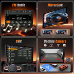 Linux Car Radio for Hyundai Elantra 2014 2015 2016 Fast Boot Stereo with Wireless Carplay Android Auto, 9 Inch Touch Screen Built-in Bluetooth SWC MirrorLink Backup Camera MIC