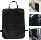 Car Seat Anti-kick Mat with Hanging Storage Bag, Backseat Organizer Pocket for Vehicle Interior, Sturdy Kick-resistant Seat Back Protector for Travel and Family Use