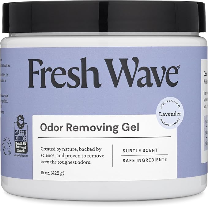 Lavender Odor Removing Gel, 15 oz. | Odor Absorbers for Home | Safer Odor Relief | Natural Plant-Based Odor Eliminator | Every 15 oz. Lasts 30-60 Days | for Cooking, Trash & Pets