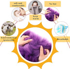 Furry Armrest Cover Auto Center Console Cover Car Soft Console Pad, Real Sheepskin Wool Soft Fluffy Auto Center Armrest Pad for Most Car Decoration Protector(Purple)