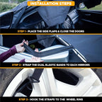 Windshield Cover for Ice and Snow | Enhanced 600D Oxford Fabric Windshield Frost Cover | Water, Heat & Sag-Proof Car Windshield Snow Cover | Suitable for Van & MPV | XX-Large (78 x 45 Inches)