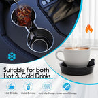 Car Cup Coaster Universal Non-Slip Cup Holders Bling Crystal Rhinestone Car Interior Accessories 2 Pack Black