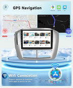 8 CORE 4G+64G Car Radio Stereo for Honda Pilot 2006 2007 2008 with Wireless CarPlay Android Auto, 9 Inch 1280 * 720P IPS Touch Screen 32-Band DSP Android 13 GPS WiFi Bluetooth Backup Camera