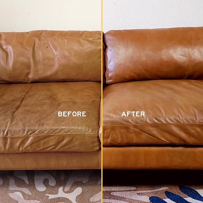 Complete Leather Care Kit: Cleaner, Conditioner, 2 Cloths. Non-Toxic Leather Care Made in the USA Since 1968. Restore Couches, Car Seats & Interior, Jackets, Shoes & Bags. for Any Color