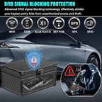 Faraday Signal Blocking Box for Car Keys, Carbon Fiber Black | Faraday Box for Car Keys, RFID Signal Blocking Box, Anti-Theft Shielding Cage, Large