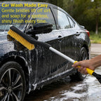 32" Aluminum Snow Brush & Ice Scraper 2-in-1 Winter Car Tool with Non-Slip Foam Grip and Scratch-Free Bristles for Cars, SUVs & Trucks, Yellow