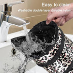 Car Trash Can, 2 Packs Mini Car Garbage Can, Collapsible Trash Bin | Pop-Up Trash Can for Front Back Seat, Portable Trash Bag Hanging for Vehicle SUV Rv Truck Accessories Interior, Leopard Print