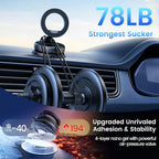 Car Phone Holder for Magsafe | 360° Rotation and Dual-axis Adjustment, Up to 78LBS Suction, Compatible with Magsafe Case,for iPhone,Galaxy Ultra/26+/26