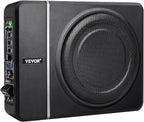 8" 240W Underseat Car Subwoofer, Slim Powered Car Subwoofers Under The Seat, Low Profile Audio Sub Built-in Amplifier, High/Low Level Input & Volume Controller for SUVs, Car, Truck, RV