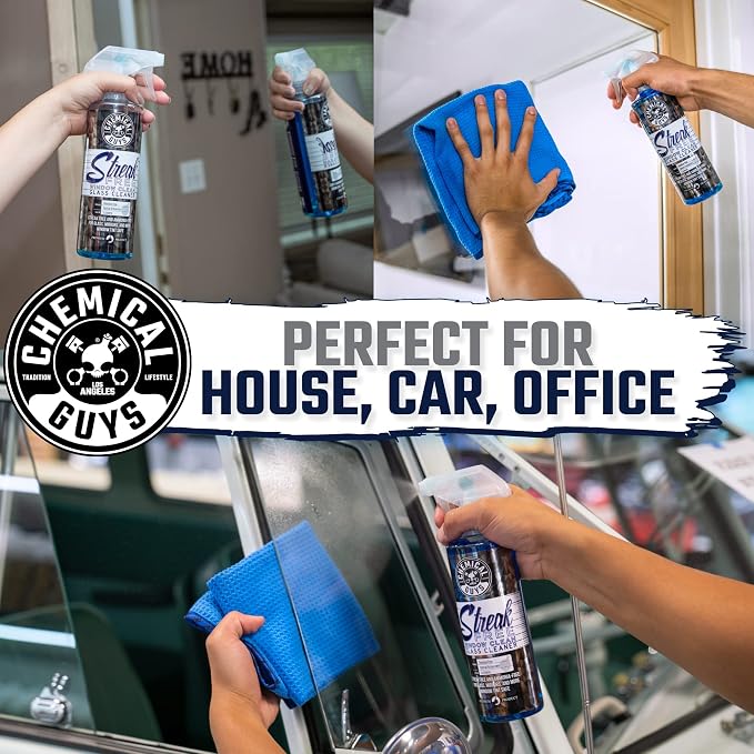 CLD300 Streak Free Glass & Window Cleaner (Works on Glass, Windows, Mirrors, Navigation Screens & More; Car, Truck, SUV and Home Use), Ammonia Free & Safe on Tinted Windows, 128 fl oz