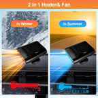 Car Heater 12v, Portable Car heaters for Vehicle,Car Defroster Windshield Heater Car Heater Defroster Windshield Defogger Automobile Windscreen(Black&Black)