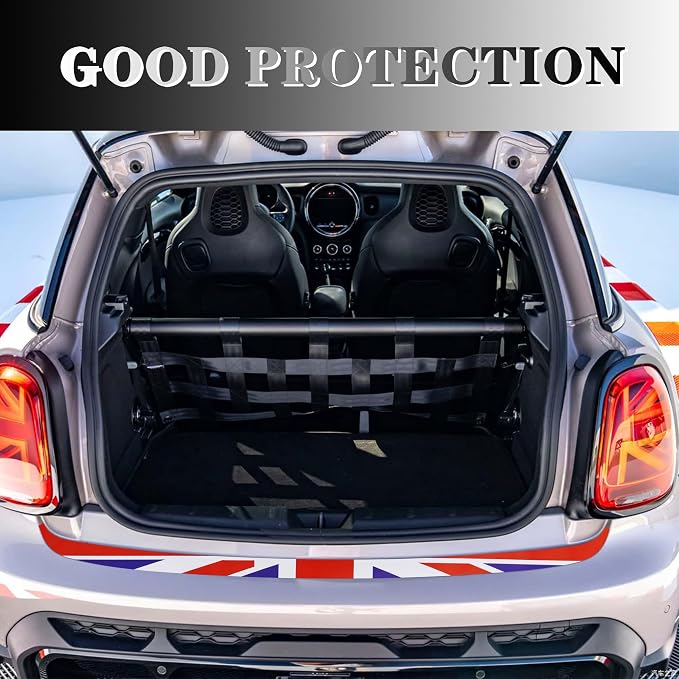 Rear Bumper Protector Sticker Compatible with Compatible with Mini Cooper F56 F55 R55 Anti-Collision Strip Trunk Threshold Decal Car Trunk Door Edge Vinyl Sticker Decoration for Car (Red Flag)