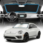 for VW Beetle Sun Shade Windshield Cover - Custom Fit Beetle Accessories 2012-2019 Sunshade Foldable UV Protection & Heat Shield Sun Visor Accessories