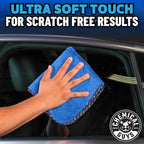 Professional Grade Premium Microfiber Towels for Cars, Blue, 16" x 16", Ultra-Soft and Scratch-Free Car Detailing Cloths for Trucks, Motorcycles, and More - 3 Pack