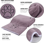 Dog Towel Super Absorbent Pet Bath Towel Microfiber Dog Drying Towel for Small, Medium, Large Dogs and Cats 30inch x 50inch Purple