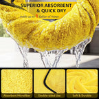 12-Pack Microfiber Cleaning Cloth, Car Drying Towels Car Detailing– XL Microfiber Towels for Cars, Trucks (15.7" x 15.7"), Ultra-Absorbent, Streak-Free, Scratch-Free, No Water Spots