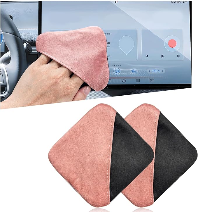 Car Screen Cleaner, Microfiber Auto Screen Cleaning Pad, Foldable Touch Screen Cleaner Cloth for Vehicle Dashboard LCD Display, Car Cleaning Kits