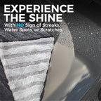 Gauntlet Car Drying Towel, Ultra-Absorbent 70/30 Blend Korean Microfiber, Dries Vehicles Faster Without Scratching, 900 GSM, 30x36 Inches, Ice Grey/Grey, 2-Pack