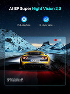 Dash Cam Front and Rear 4K+1080P, Dash Camera for Cars with GPS, 5GHz WiFi 6, AI Night Vision 2.0, 48H Parking Mode, 64GB Card Included, ADAS, Loop Recording, Car Dash Cam, Z50 Pro