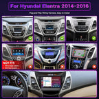 2+32G Android Car Stereo for Hyundai Elantra 2014 2015 2016 Radio Support with Wireless Apple Carplay Android Auto, 9'' Touchscreen in-Dash Bluetooth WiFi GPS Navigation Backup Camera