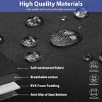 Neoprene Wetsuit Seat Covers, Waterproof Car Seat Covers Full Sets with 5mm Composite EVA, Universal Fit for Car Sedan, SUV Trucks Anti Slip with Airbag Compatible(Black Blue