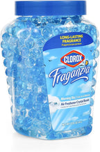 Fraganzia Crystal Beads Air Freshener, Long Lasting Room Deodorizer and Odor Eliminator Gel Beads to Freshen Home, Car, or Office, Morning Sky Scent, 12 Fl Oz
