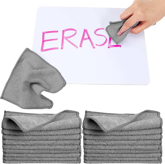 Cleaning Cloth Dry Erase Cloth Cleaning Rags Reasonable Kitchen Towels Microfiber Towels Cars Wash(6 x 6 Inch,Gray,50 Pcs)