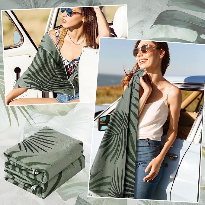 2 Pack Car Seat Towel Covers Athletic Running Towel Performance Microfiber Post Workout Sweat Washable Cover Non Slip for Seat Outdoor Sport (Palm)