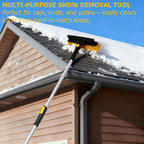 35–51" Extendable Snow Brush, Ice Scraper & Squeegee with Aluminum Handle, Non-Slip Foam Grip, Scratch-Free Bristles, 3-in-1 Winter Car Tool for Cars, SUVs & Trucks, Yellow