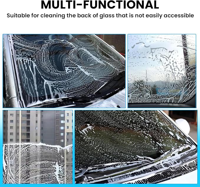 Magnetic Window Cleaner - Windshield Cleaner Tool, Double-Sided Magnetic Glass Cleaner with Anti-Falling Rope, 3-10mm Thickness for Car & Home High Rise Glass