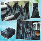 2 Pack Car Seat Towel Covers Athletic Running Towel Performance Microfiber Post Workout Sweat Washable Cover Non Slip for Seat Outdoor Sport (Bear Ridge)