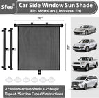 Car Window Shades for Baby-2 Pack Retractable Side Window Car Sun Shade Blocks UV Rays & Heat for Sun Protection Roller Sunshade Visor Window Shade for Kids,Passengers,Pets (20' x22'')