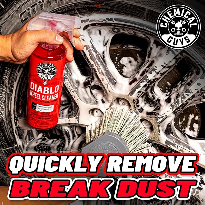 Diablo Wheel Cleaner Spray - 2 Pack 16 oz Bottles, Safe on All Wheel & Rim Finishes, Sprayable Formula Removes Brake Dust, Dirt & Grime, Car Care for Trucks, SUVs, Motorcycles & RVs