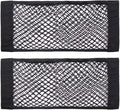 Universal Mesh Cargo Net Storage Net Wall Sticker Organizer Pouch Bag Storage Mesh Net for Car Trunk Storage Add On Organizers for Car Truck (24" x 9.5"（2 Packs)