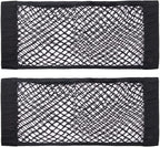 Universal Mesh Cargo Net Storage Net Wall Sticker Organizer Pouch Bag Storage Mesh Net for Car Trunk Storage Add On Organizers for Car Truck (24" x 9.5"（2 Packs)