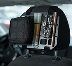 Vehicle Rigid MOLLE Panel Car Seat Headrest Organizer EDC Pouch Tool Holster Bag Holder Auto Interior Accessories Tactical Gear Rack Truck Equipment Mount Plate Modular Storage Shelf