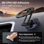 Fits MagSafe Car Mount, Magnetic Phone Holder for Car Dashboard, [Flexible Three-axis] 360° Rotation Magnetic Car Mount Strong Magnets Car Phone Holder for iPhone 17 16 15 14 Pro Max