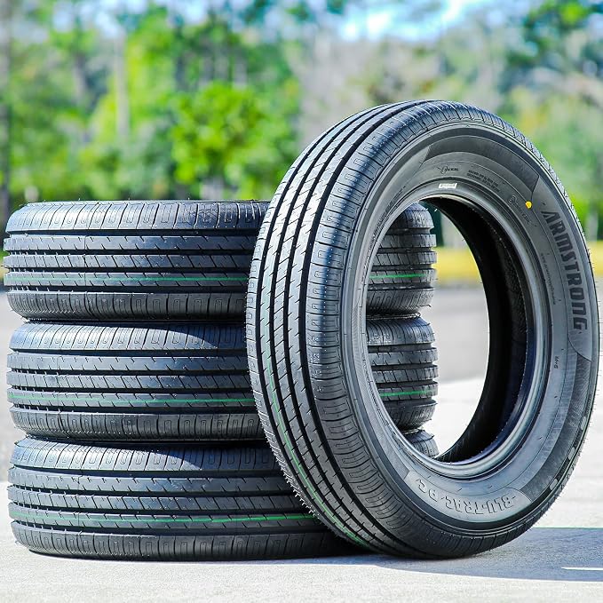 Set of 4 (FOUR) Armstrong Blu-Trac PC All-Season Passenger Car Touring Radial Tires-185/60R15 185/60/15 185/60-15 88H Load Range XL 4-Ply BSW Black Side Wall UTQG 700AA